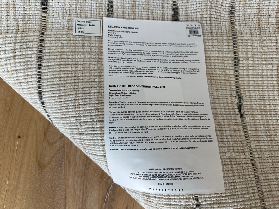 Pottery Barn Etta Easy Care Shag Rug 9' X 12' [Photo 4]