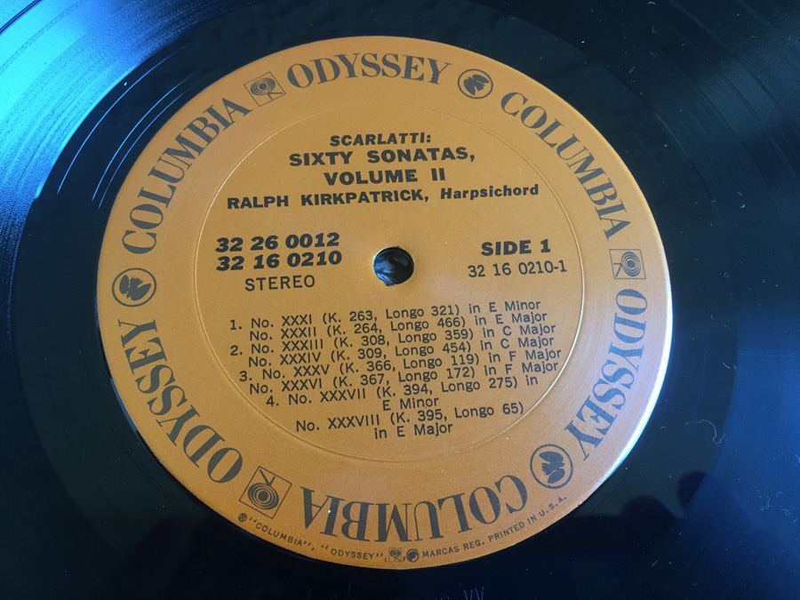 Scarlatti / Ralph Kirkpatrick ‎- Sixty Sonatas In Two Volumes, Volume 2 - Odyssey ‎- 32 26 0012 [Photo 5]