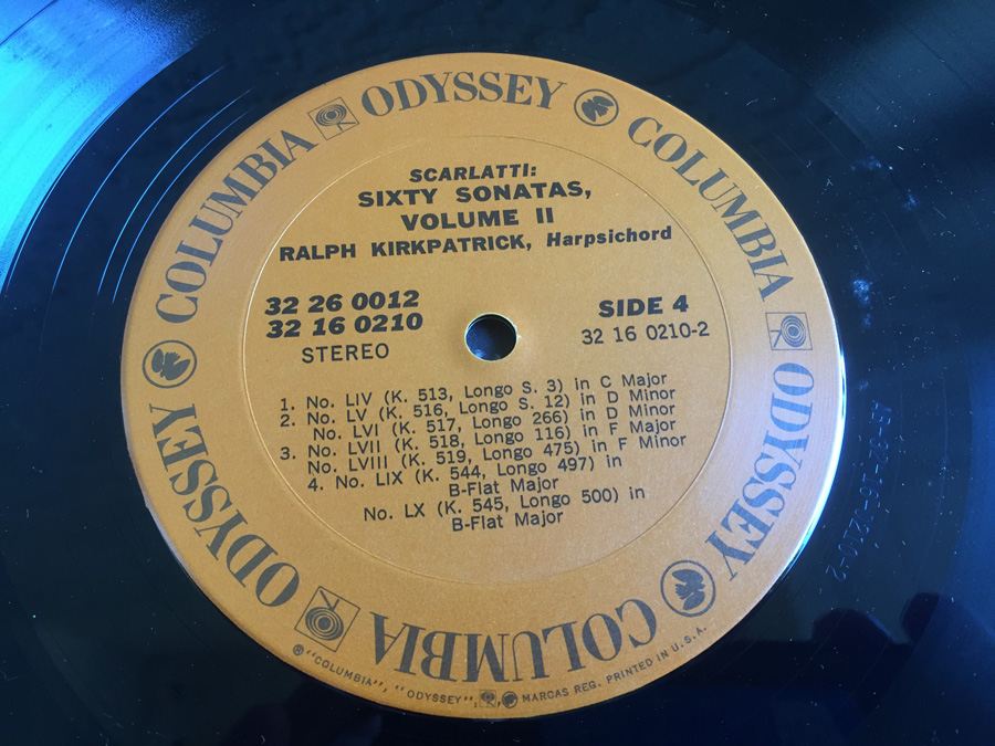 Scarlatti / Ralph Kirkpatrick ‎- Sixty Sonatas In Two Volumes, Volume 2 - Odyssey ‎- 32 26 0012 [Photo 7]