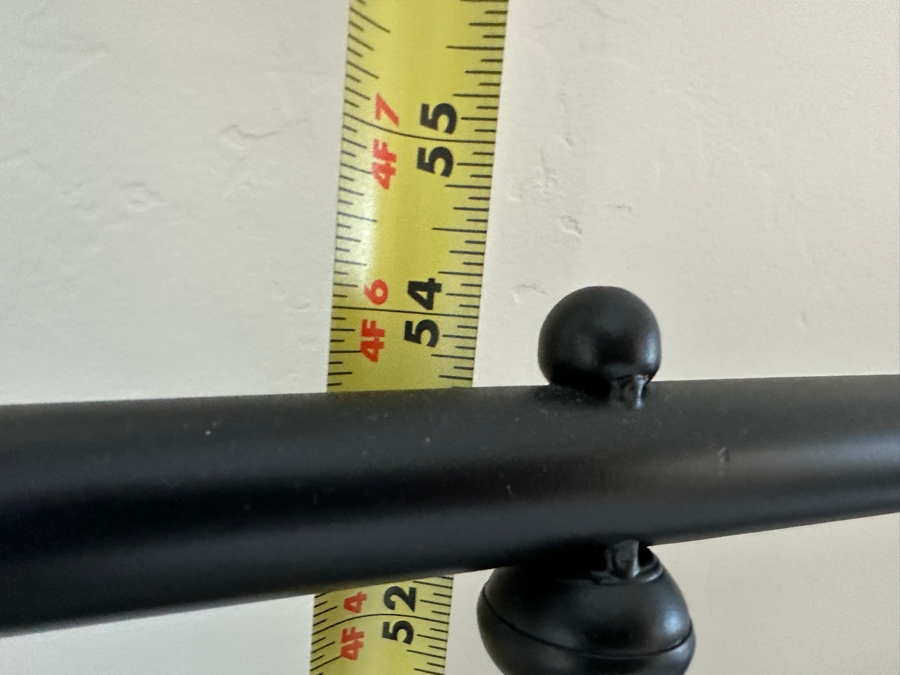 Restoration Hardware Black Metal Full Size Bed With Mattress - Bed Measures 57'W X 78'L X 54'H [Photo 9]