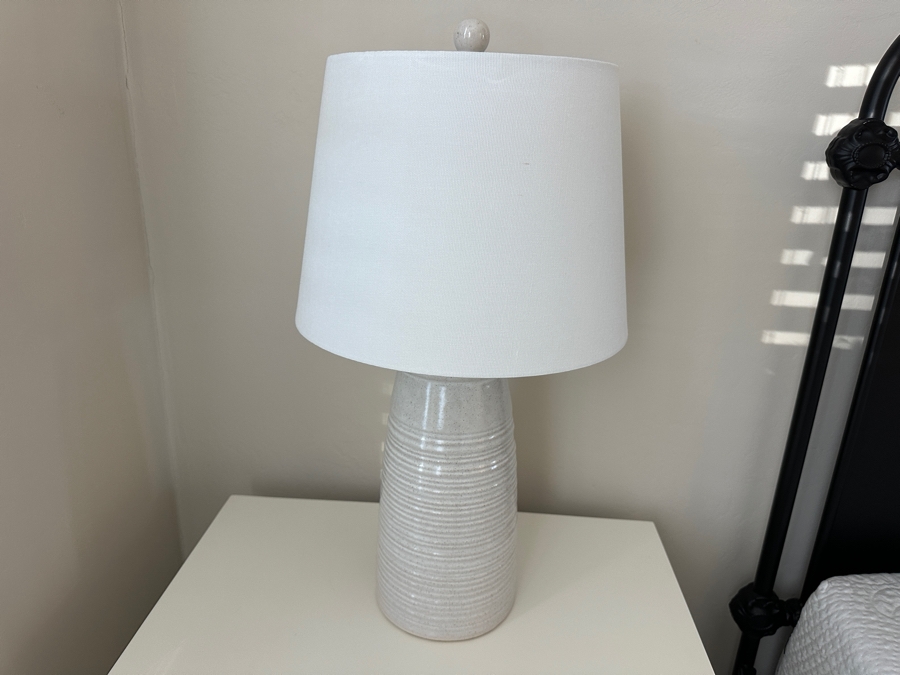 Pair Of White Ceramic Table Lamps 24'H [Photo 4]