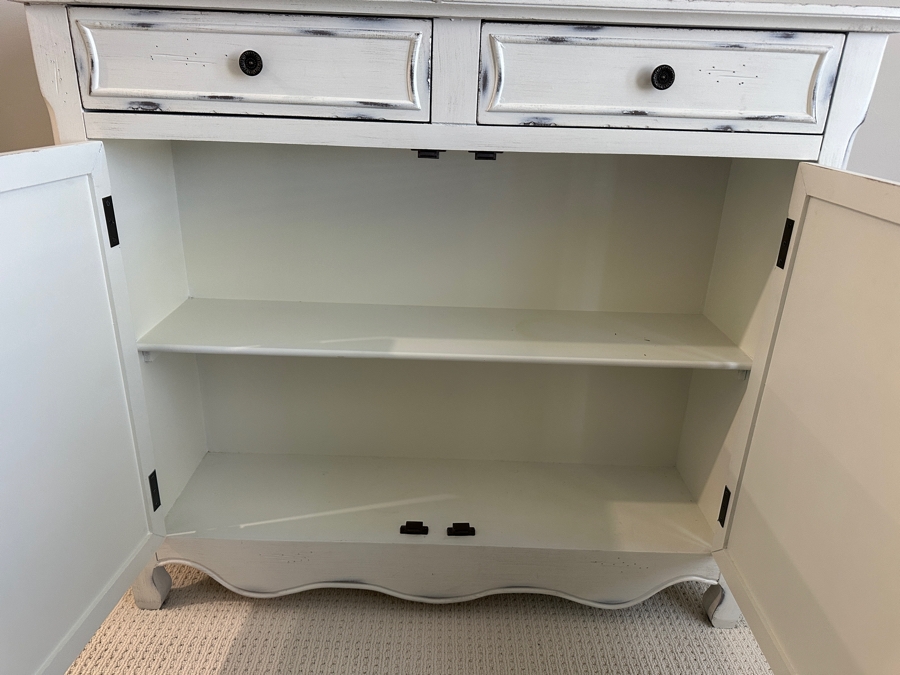 White Two Drawer Cabinet 41W X 12D X 36H [Photo 4]