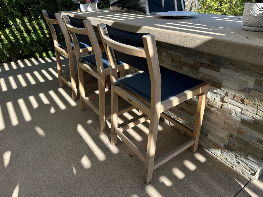 (3) HiTeak Outdoor Premier Teak Furniture Barstools 26' Seat Height Retails $1,695 [Photo 6]