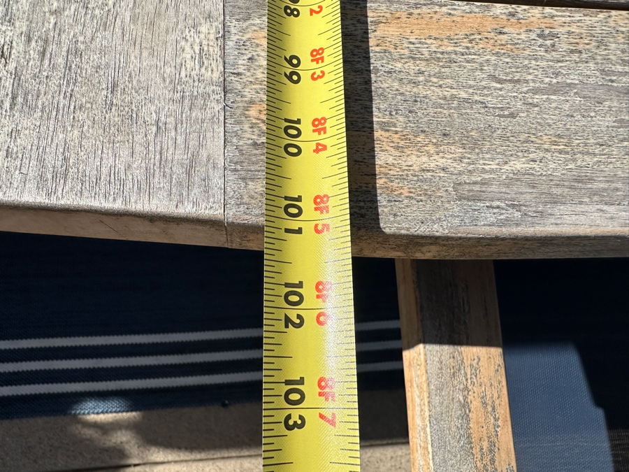 HiTeak Outdoor Premier Teak Furniture Dining Table 39.5'W X 101'L X 29.5'H With (8) HiTeak Outdoor Teak Armchairs Retails $5,500+ [Photo 10]