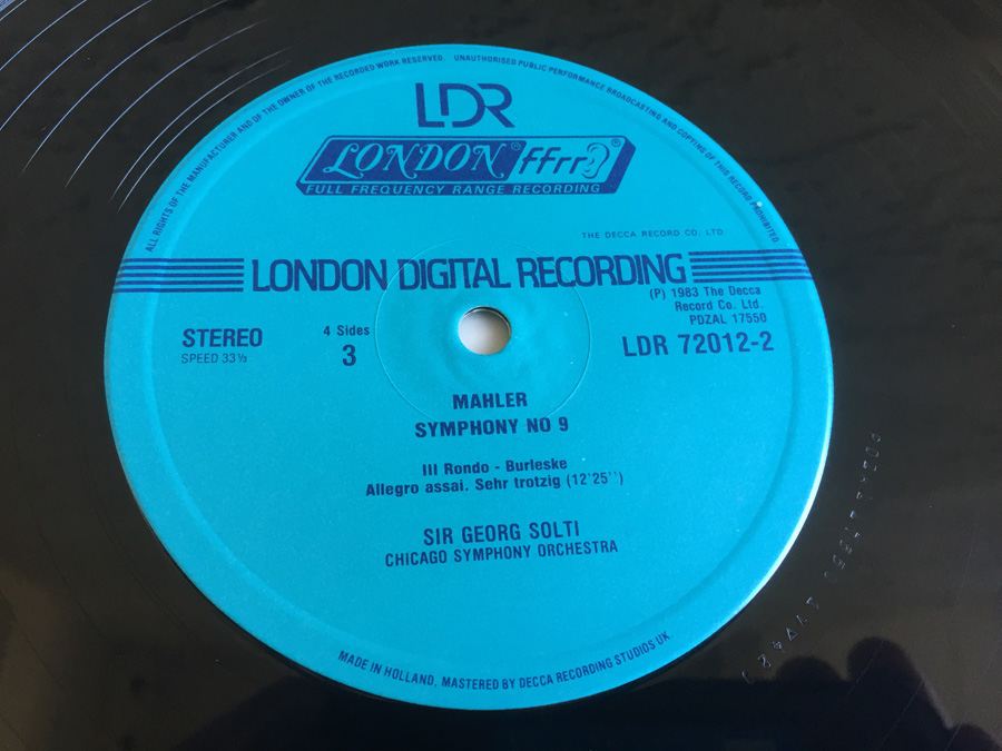 Mahler, Chicago Symphony Orchestra, Sir Georg Solti - Ninth Symphony - London Records ‎- LDR 72012 [Photo 13]