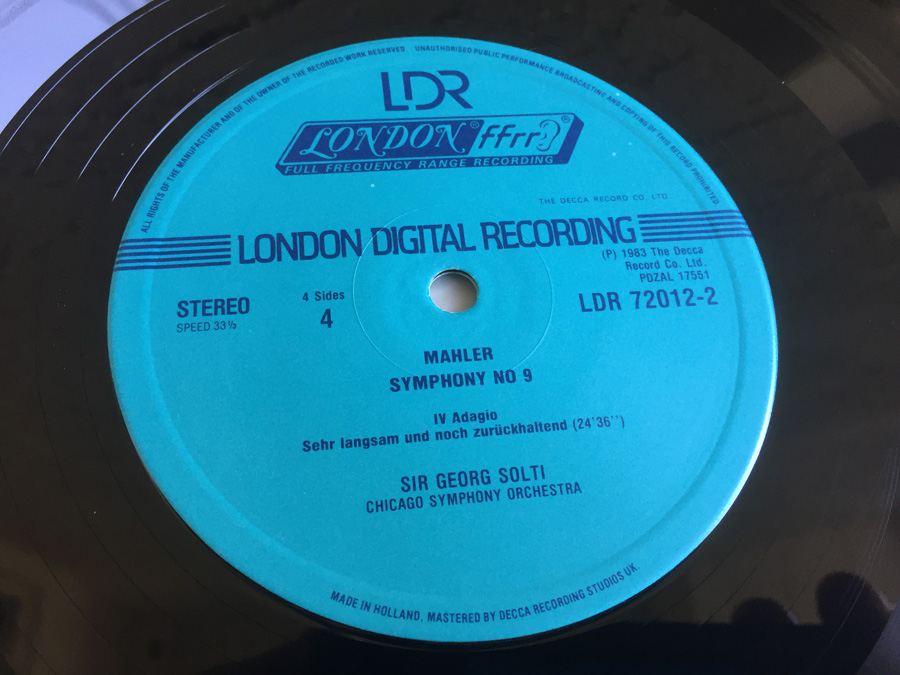 Mahler, Chicago Symphony Orchestra, Sir Georg Solti - Ninth Symphony - London Records ‎- LDR 72012 [Photo 15]
