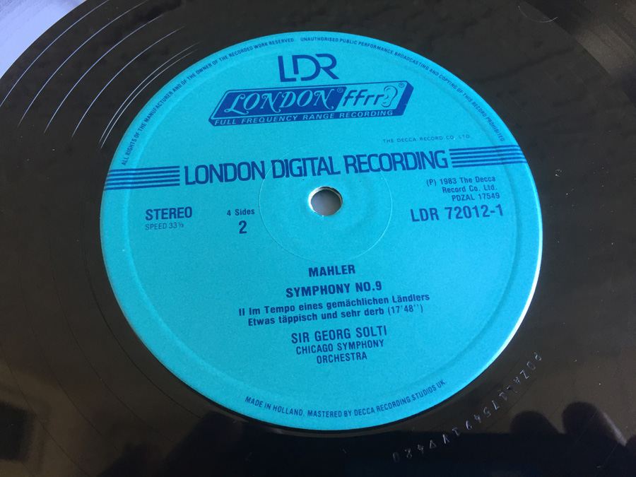 Mahler, Chicago Symphony Orchestra, Sir Georg Solti - Ninth Symphony - London Records ‎- LDR 72012 [Photo 11]