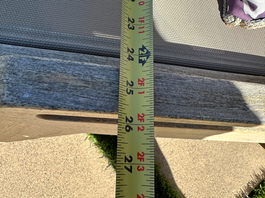 Pair Of HiTeak Outdoor Premier Teak Furniture Draper Sling Chat Chairs 26W X 34D X 32H Retails $2,046 [Photo 8]