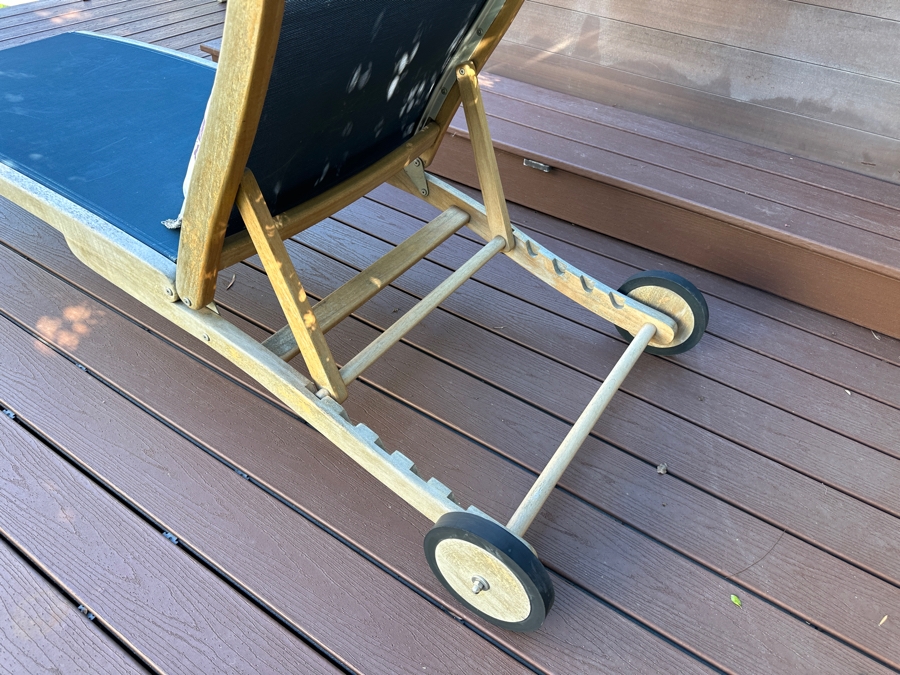 Pair Of HiTeak Outdoor Premier Teak Furniture Pearl Sunlounger Chaise Lounge Chairs Retails $2,450 [Photo 3]