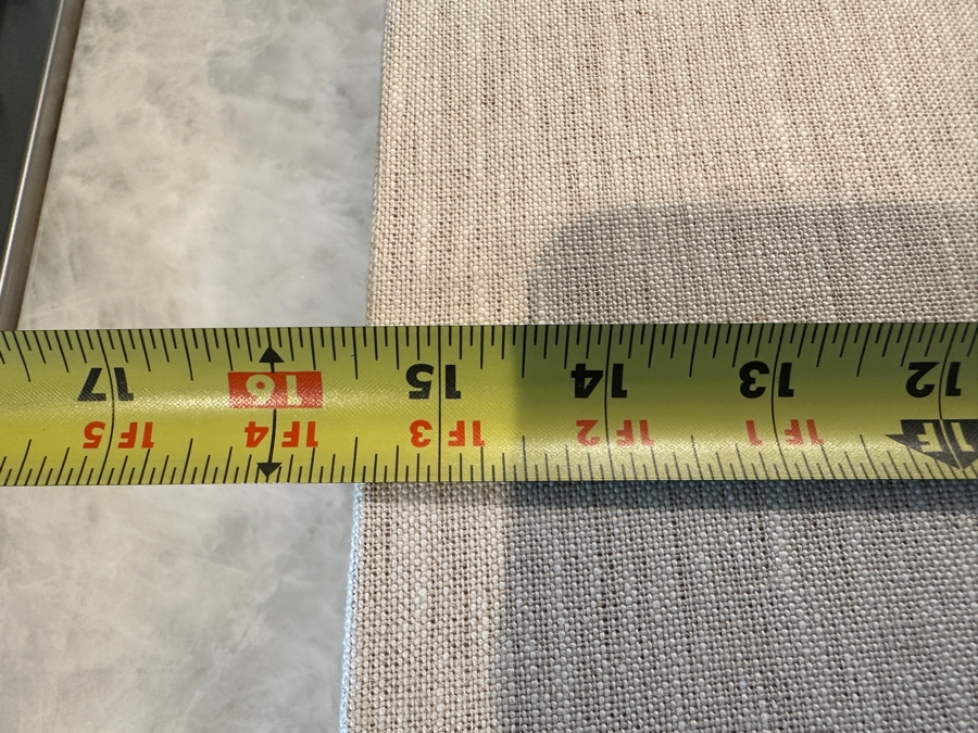 Restoration Hardware Linen Document Box in Sand with Brass-Finished Metal Fittings 15.5'W x 10.5'D x 3.25'H Retails $220 [Photo 6]