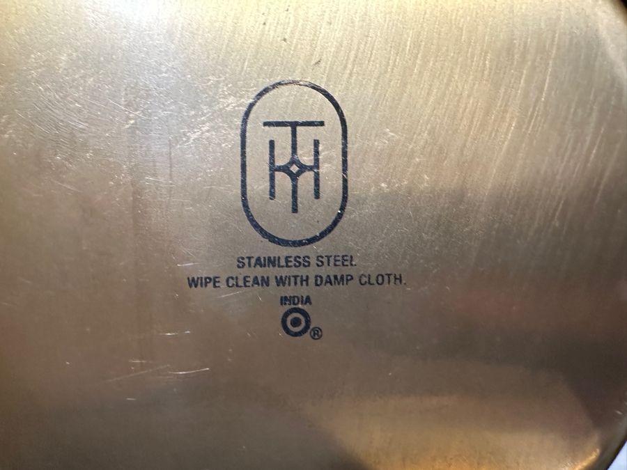 Gold-Tone Metal and Wood Countertop Wine Rack with Ice Bucket and Tongs [Photo 5]