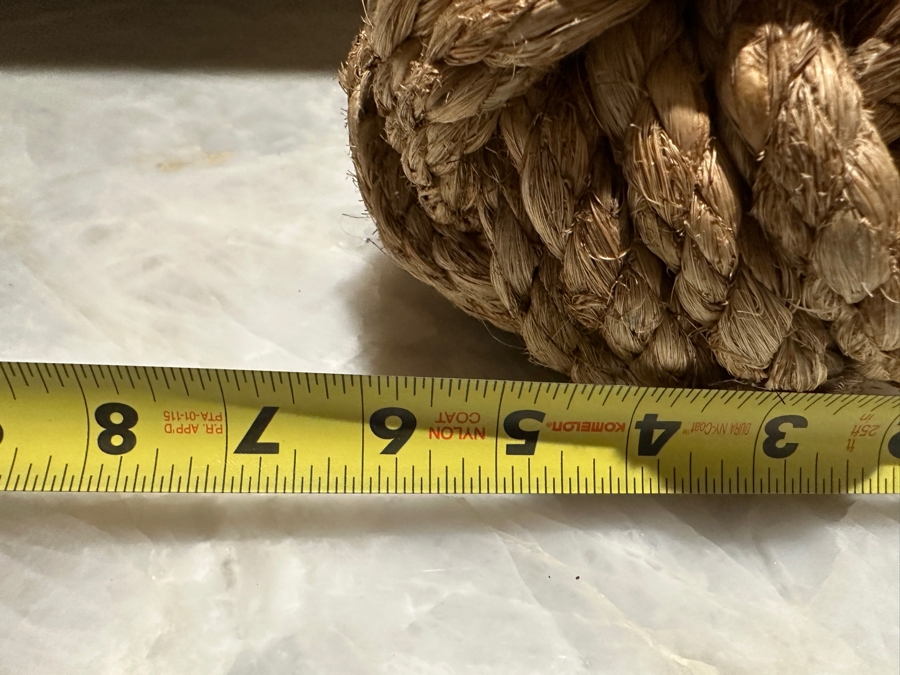 Two's Company Marseille Natural Jute Knot Door Stopper 6'W x 9'H  [Photo 4]