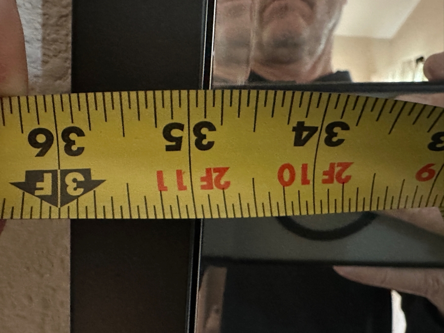 Window Pane Inspired Arched Framed Black Wall Mirror 36' x 48'  [Photo 5]