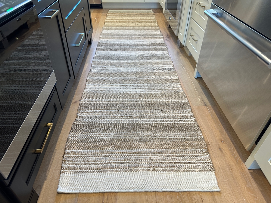 Runner Rug in Tan and White 34'W x 142'L [Photo 2]