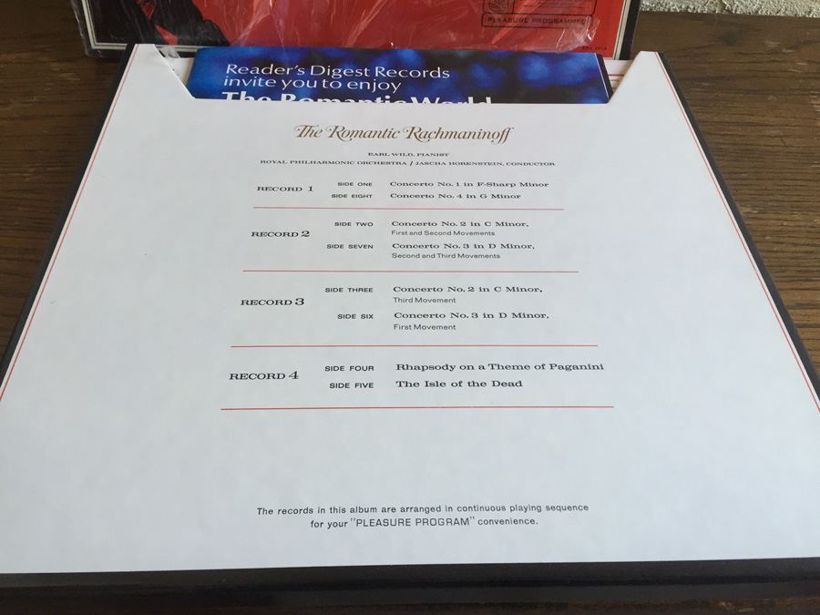 Earl Wild, Royal Philharmonic Orchestra, The, Jascha Horenstein ‎- The Romantic Rachmaninoff: The Complete Piano Concertos -  Reader's Digest ‎– RDA 29-A [Photo 3]