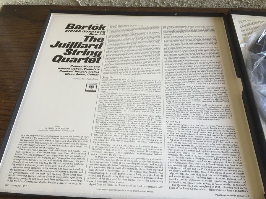 Bartók - Juilliard String Quartet, The ‎- The Six String Quartets - Columbia Masterworks ‎- D3S 717 [Photo 4]