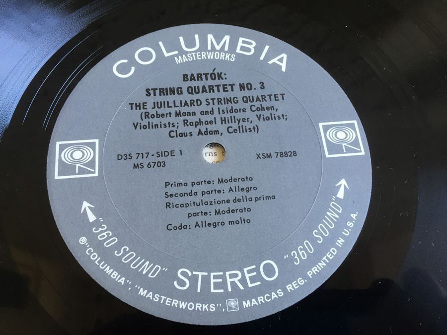 Bartók - Juilliard String Quartet, The ‎- The Six String Quartets - Columbia Masterworks ‎- D3S 717 [Photo 17]