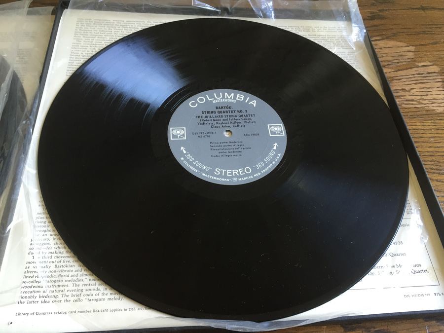 Bartók - Juilliard String Quartet, The ‎- The Six String Quartets - Columbia Masterworks ‎- D3S 717 [Photo 16]