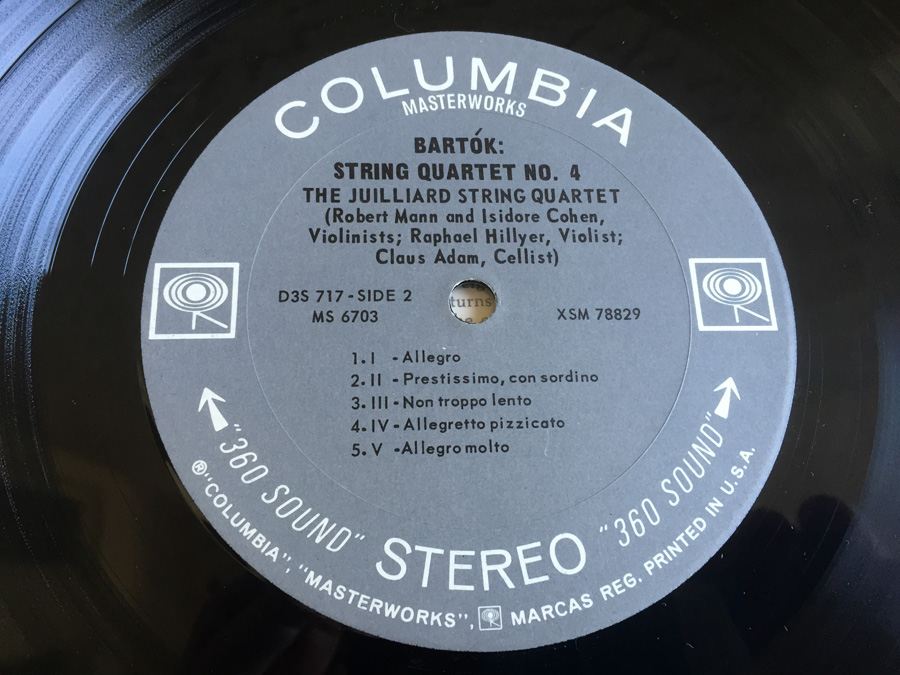 Bartók - Juilliard String Quartet, The ‎- The Six String Quartets - Columbia Masterworks ‎- D3S 717 [Photo 15]