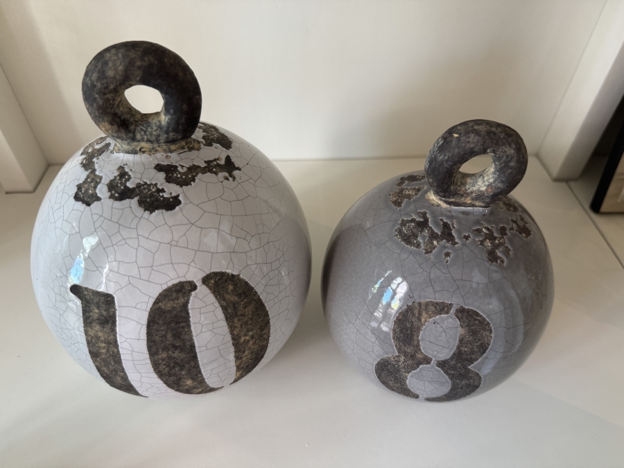 Pair of Decorative Fishing Weights 8'H and 7'H [Photo 2]