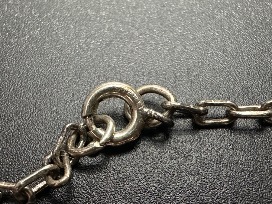 Just Added - Sterling Silver Turquoise Mexican Cross Pendant With 21' Sterling Silver Chain Necklace 17.8g [Photo 3]