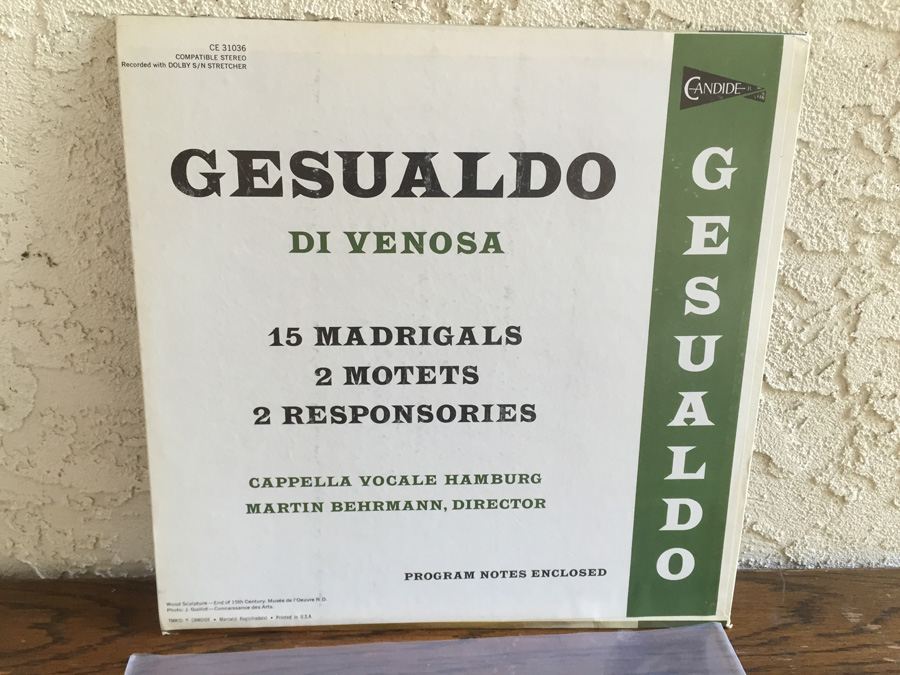 Gesualdo - Di Venosa - CE 31036 [Photo 3]