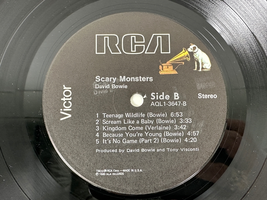 David Bowie - Scary Monsters RCA Records [ACL1-3647], 1980 Vinyl Record [Photo 6]