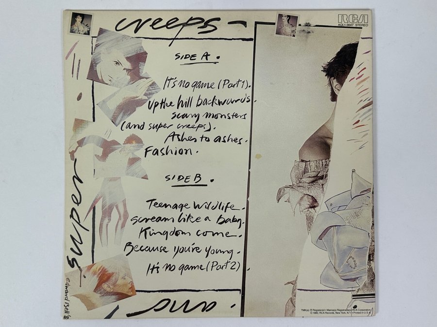 David Bowie - Scary Monsters RCA Records [ACL1-3647], 1980 Vinyl Record [Photo 2]