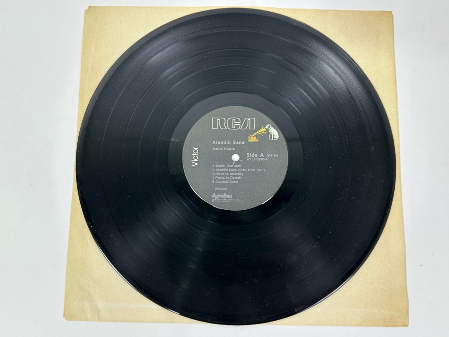 David Bowie - Aladdin Sane Iconic Album Art Featuring Bowie With A Red Lightning Bolt And Red Hair RCA AYLI-3890 1980 Vinyl Record [Photo 3]