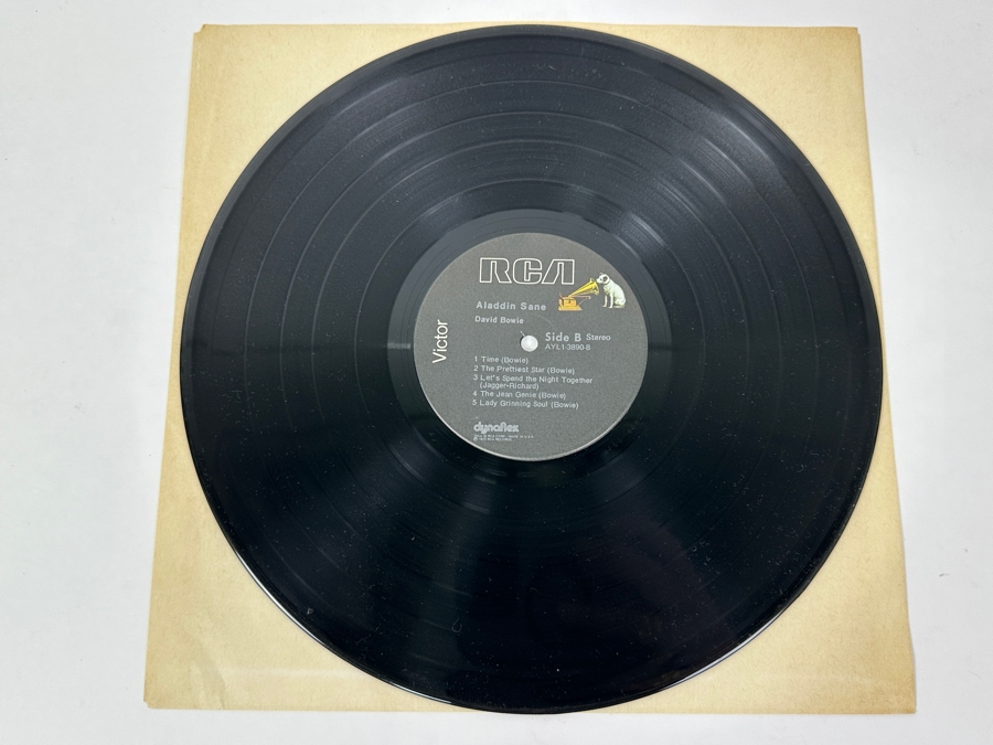 David Bowie - Aladdin Sane Iconic Album Art Featuring Bowie With A Red Lightning Bolt And Red Hair RCA AYLI-3890 1980 Vinyl Record [Photo 5]