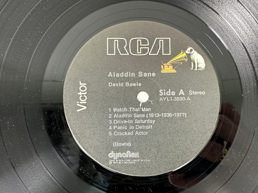David Bowie - Aladdin Sane Iconic Album Art Featuring Bowie With A Red Lightning Bolt And Red Hair RCA AYLI-3890 1980 Vinyl Record [Photo 4]