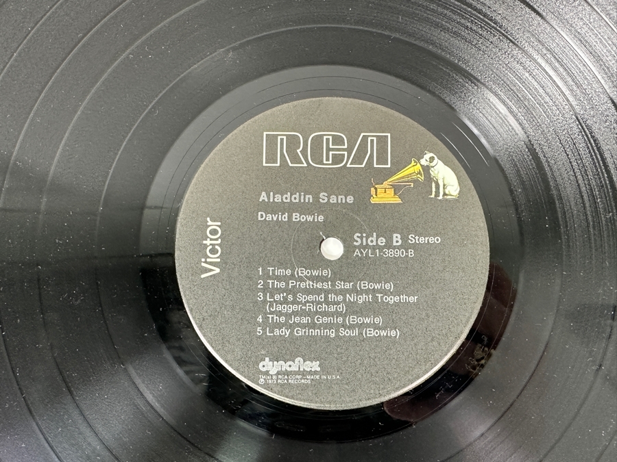 David Bowie - Aladdin Sane Iconic Album Art Featuring Bowie With A Red Lightning Bolt And Red Hair RCA AYLI-3890 1980 Vinyl Record [Photo 6]