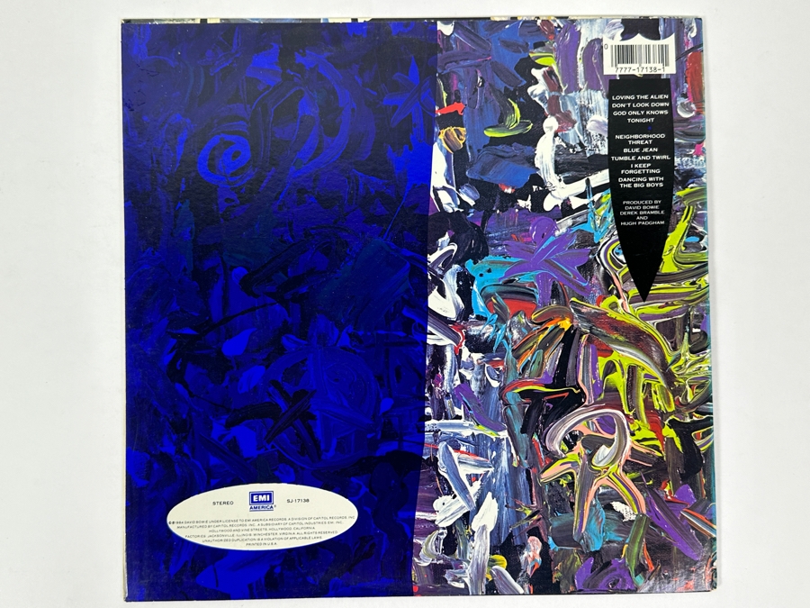 David Bowie - Tonight EMI America Records - SJ-17138 - 1984 Vinyl Record [Photo 2]