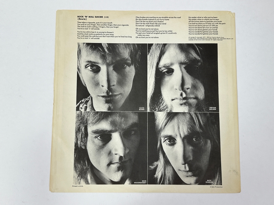 David Bowie - The Rise And Fall Of Ziggy Stardust And The Spiders From Mars, RCA Victor, LSP-4702, 1972 Vinyl Record [Photo 7]