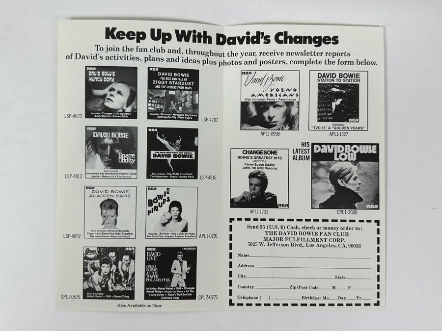 David Bowie - Low. Bowie's Iconic Profile With Blonde Hair RCA CPL1-2030 1977 Vinyl Record [Photo 8]