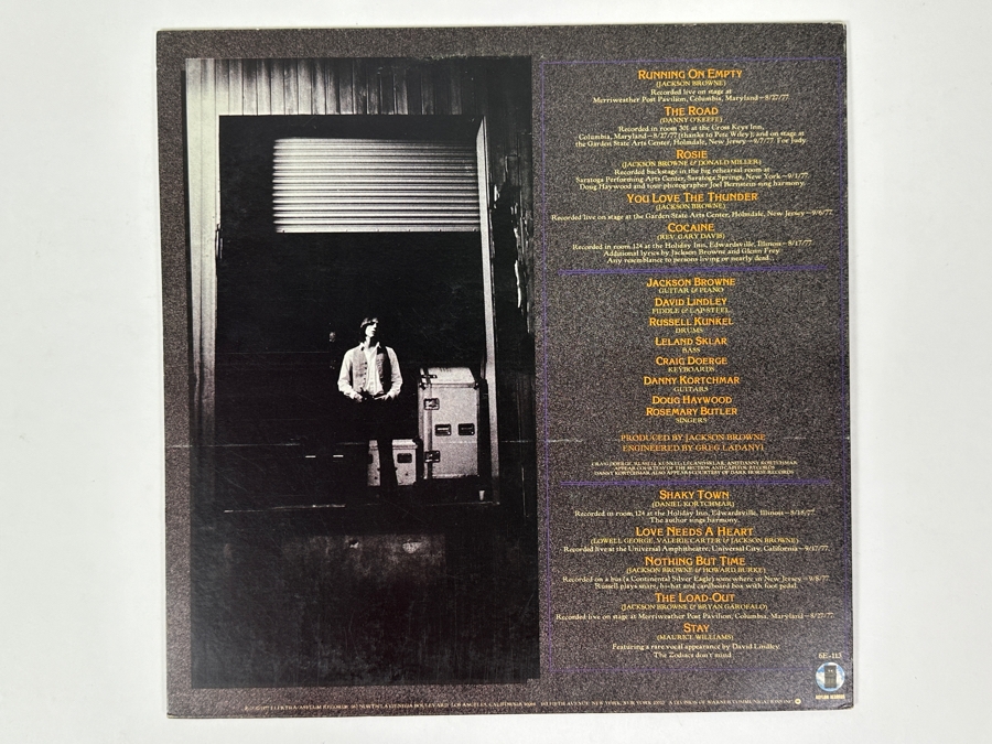 Jackson Browne-Running On Empty Asylum Records 6E-112 1977 Vinyl Record [Photo 2]
