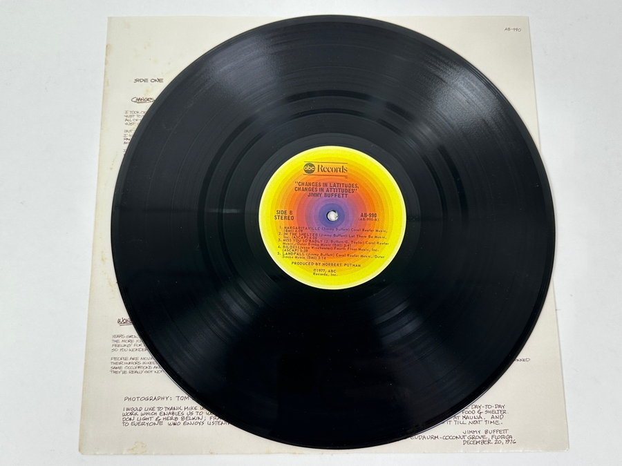 Jimmy Buffett - Changes In Latitudes - Changes In Attitudes ABC Records AB-990 1977 Vinyl Record [Photo 5]