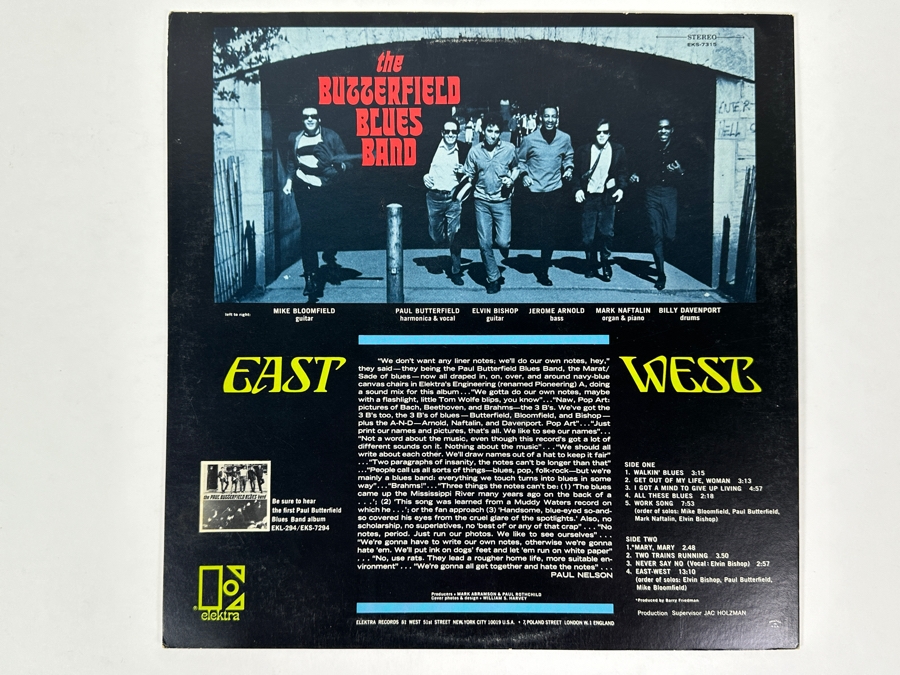 The Butterfield Blues Band - East-West, Elektra EKS-7315 1966 Classic Blues Vinyl Record [Photo 2]