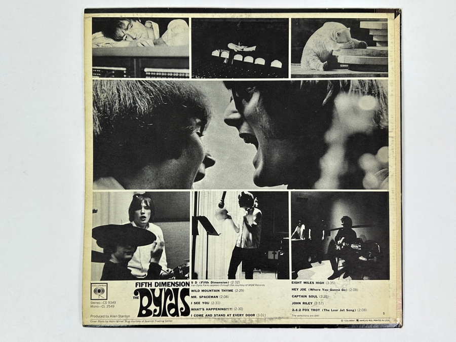 The Byrds - Fifth Dimension. Featuring Psychedelic Lettering And The Band On A Magic Carpet. Columbia CL 2549 1966 Vinyl Record [Photo 2]
