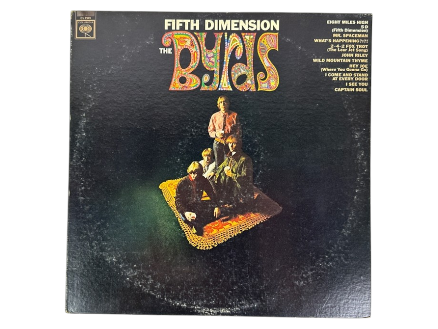 The Byrds - Fifth Dimension. Featuring Psychedelic Lettering And The Band On A Magic Carpet. Columbia CL 2549 1966 Vinyl Record