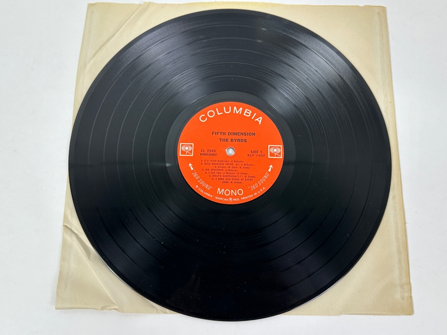The Byrds - Fifth Dimension. Featuring Psychedelic Lettering And The Band On A Magic Carpet. Columbia CL 2549 1966 Vinyl Record [Photo 3]