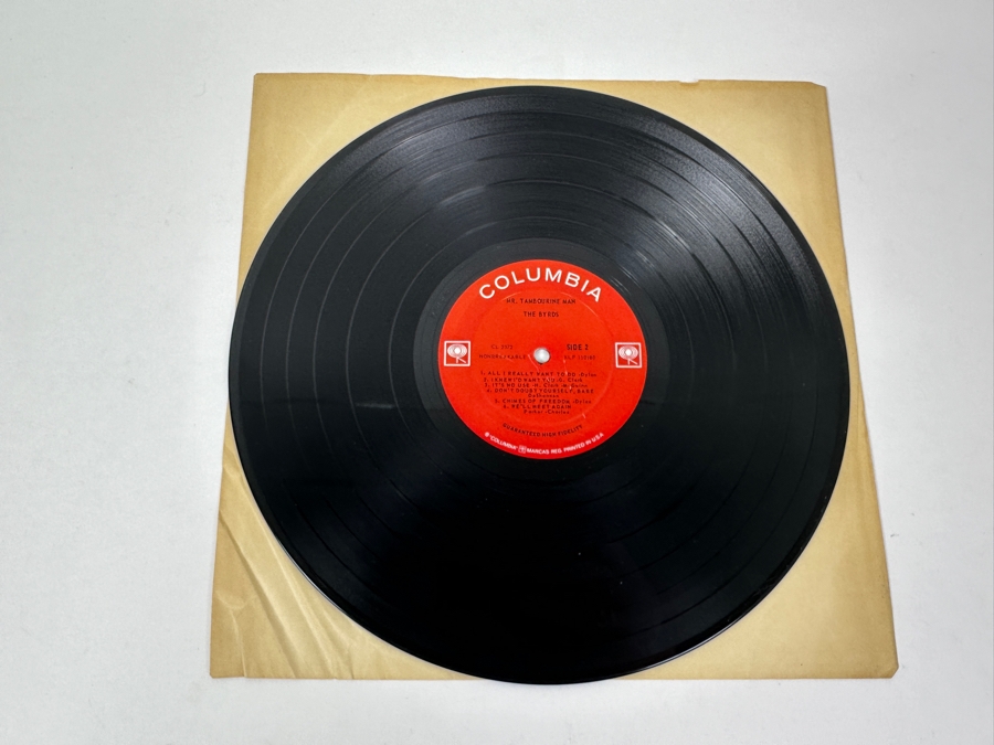 The Byrds - Mr. Tambourine Man, Released By Columbia Records, Catalog Number CL 2372, Issued In 1965, A Classic Rock Vinyl Record [Photo 4]