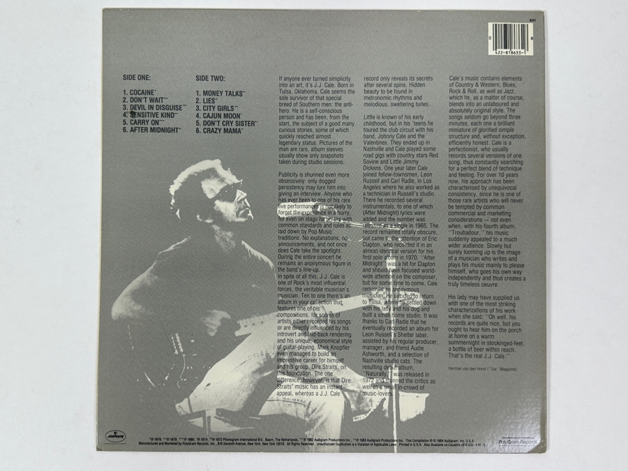 JJ Cale - Special Edition - Mercury 818 637-1 1984 Vinyl Record [Photo 2]
