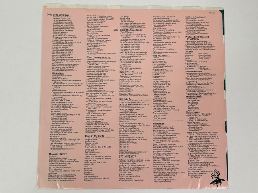 Kim Carnes - Mistaken Identity, Capitol Records SO-17052 1981 Vinyl Record [Photo 6]