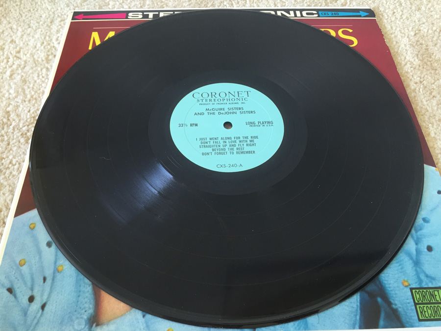 McGuire Sisters, The Also DeJohn Sisters, The Featuring Charlie Francis - Starring The McGuire Sisters - Coronet Records ‎– CXS-240 [Photo 3]