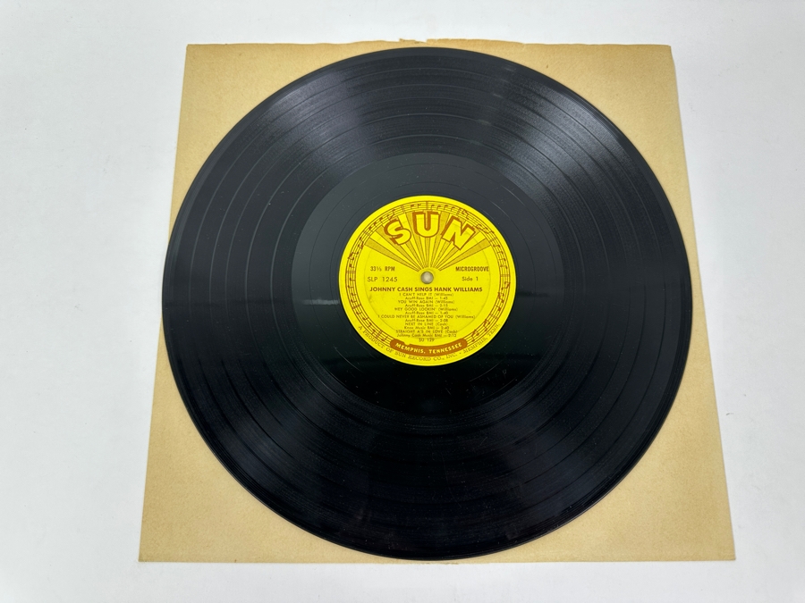 Johnny Cash - Sings Hank Williams Sun Records, SUN LP 1255, 1960 Vinyl Record [Photo 3]