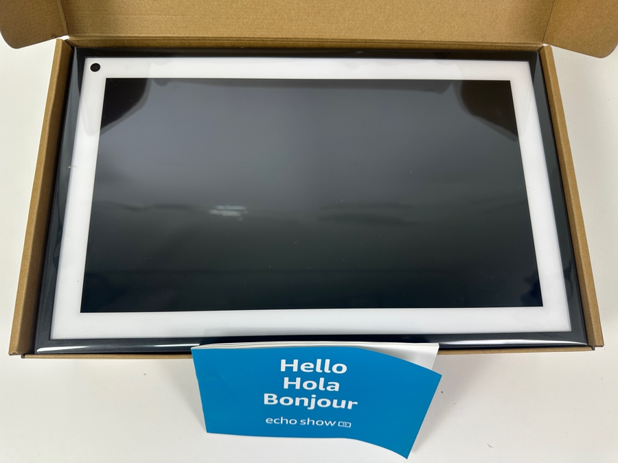 Just Added - New Echo Show Device With A Black Screen And White Bezel 16 X 10 [Photo 2]