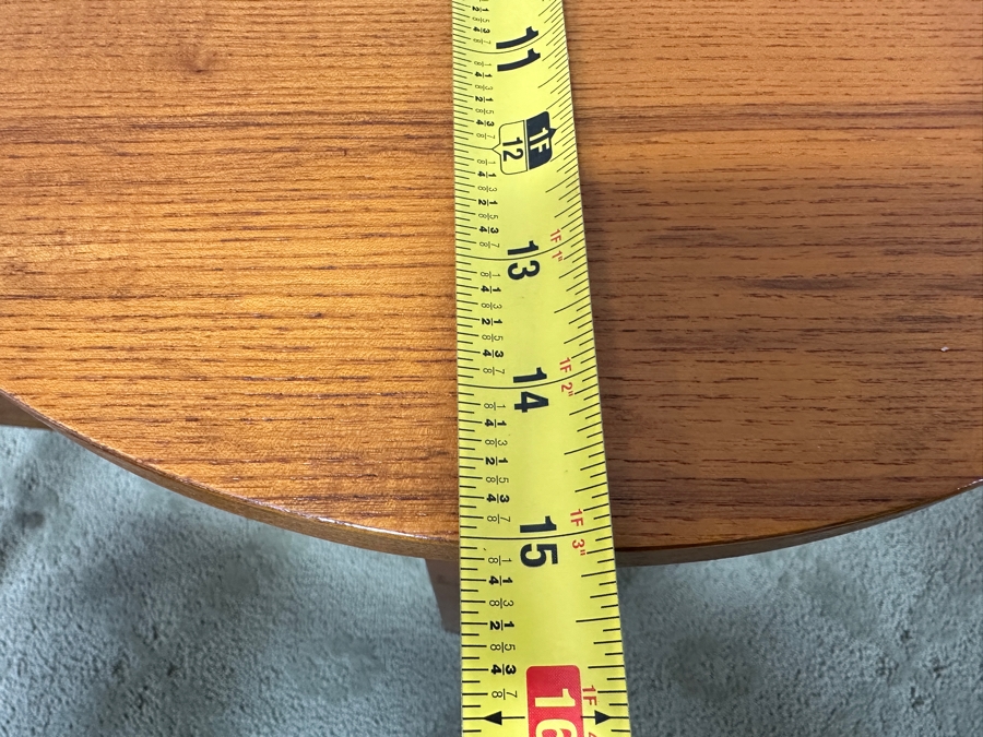 Just Added - (4) Drop-leaf Round Wooden Side Tables 15W X 19H [Photo 8]