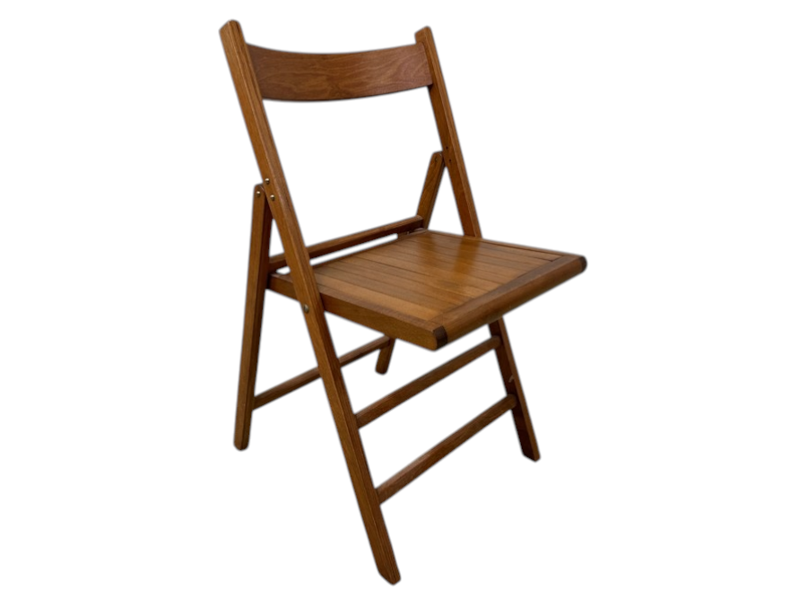 Just Added - 1980s Wooden Foldable Chair Made In Russia 17W X 16D X 31H
