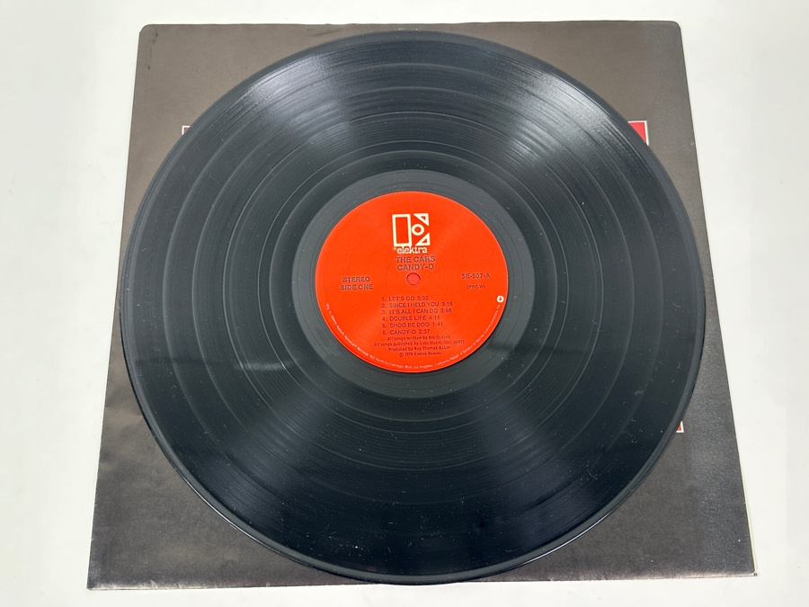 The Cars - Candy-O Featuring Vargas' Artwork Of A Woman In A Sheer Bodysuit Lying On A Car. Elektra 5E-507 1979 Vinyl Record [Photo 3]